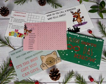 Notatki do świątecznego lunchboxa dla dzieci | Świąteczne żarty i zabawy (do pobrania w formacie PDF)