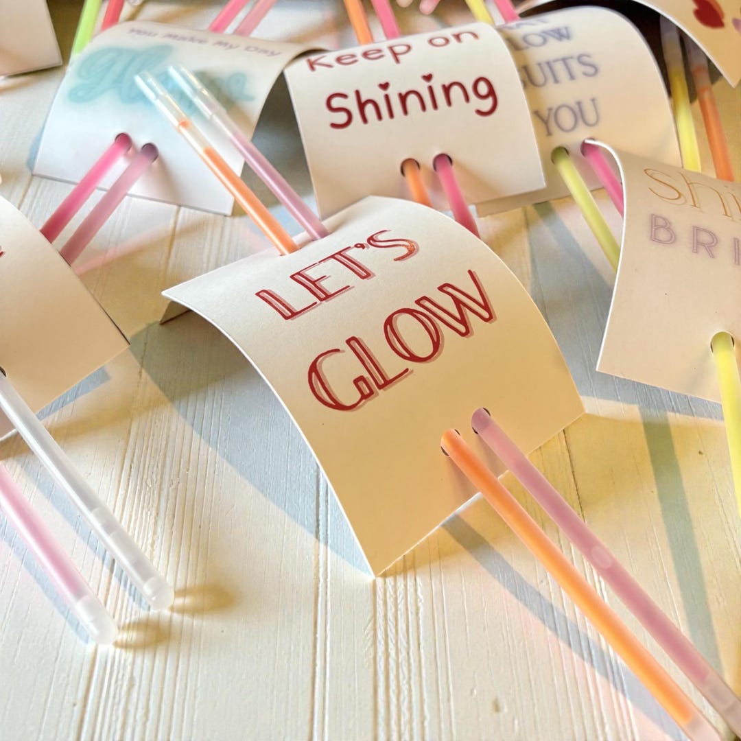 Glow Stick Valentines Cards | Non-candy Classroom Valentines (PDF ...