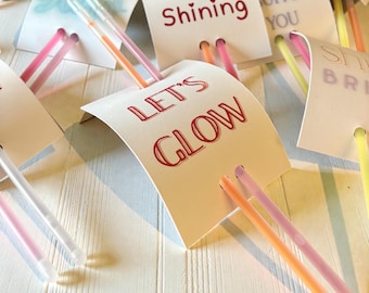 Glow Stick Valentines Cards | Non-Candy Classroom Valentines (PDF Printable)