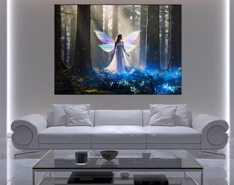 Lámina de hadas del bosque místico / Arte mural de bosque encantado (Descarga digital)