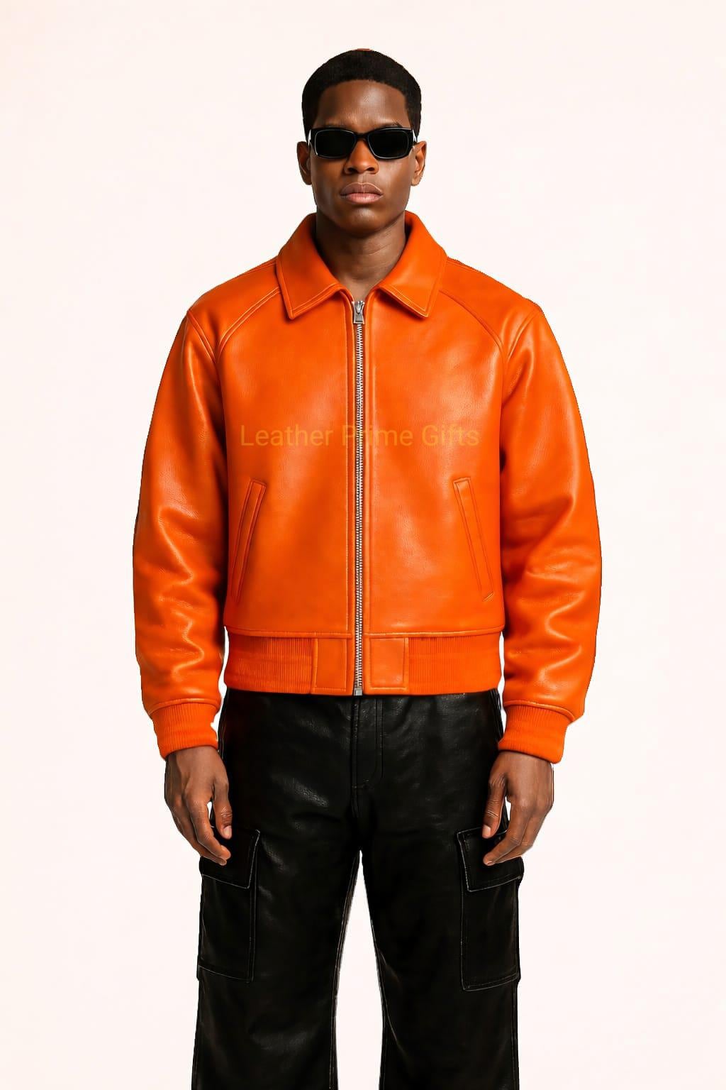 Bomber Jacket Varsity Jacket Orange Mens Varsity Jacket Orange Singapore