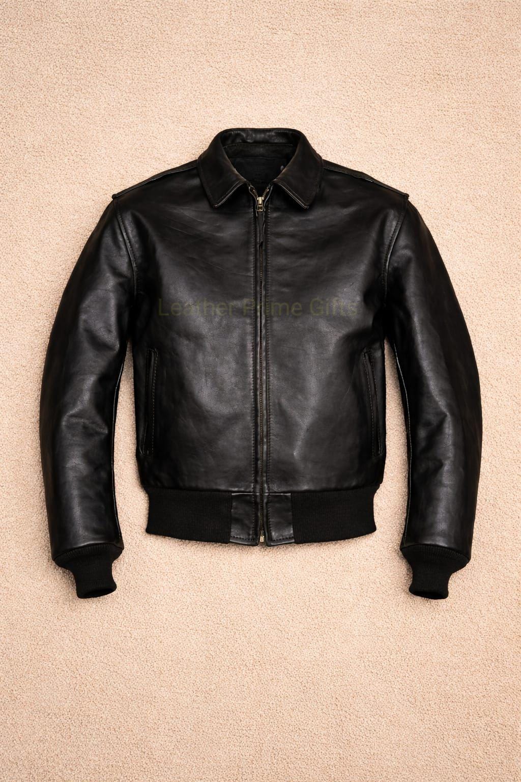 Men Black Real Cowhide Leather Jacket, Bomber Flight Jacket - Etsy