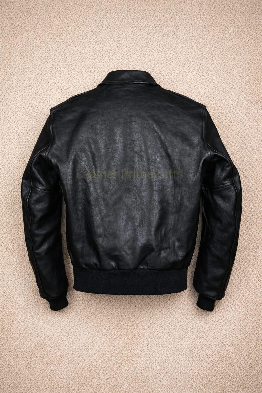 Men Black Real Cowhide Leather Jacket, Bomber Flight Jacket - Etsy