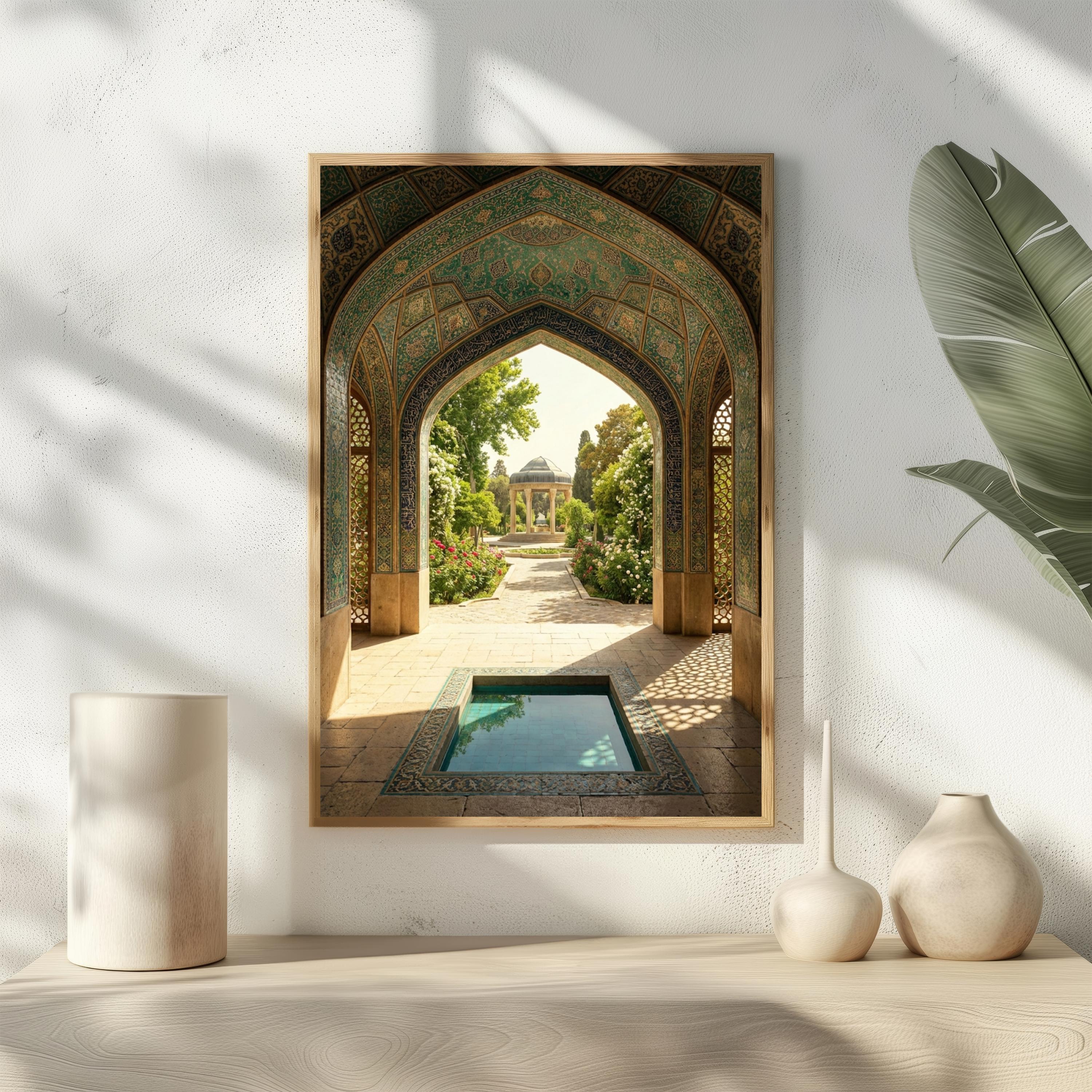 Tomb of Hafez Print, Persian Garden, Turquoise Arc - Etsy