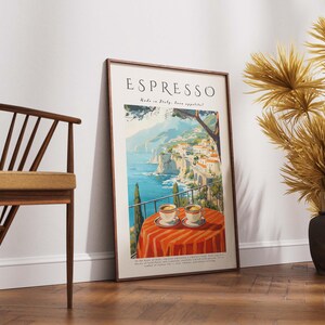 Italian Espresso Poster – Minimalist Coffee Print for Kitchen or Café Wall Art image 4