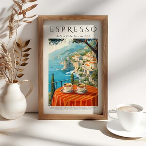Italian Espresso Poster – Minimalist Coffee Print for Kitchen or Café Wall Art image 5