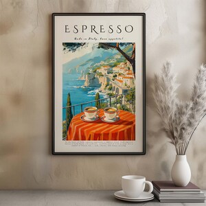 Italian Espresso Poster – Minimalist Coffee Print for Kitchen or Café Wall Art image 6