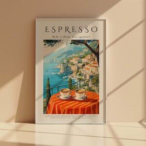 Italian Espresso Poster – Minimalist Coffee Print for Kitchen or Café Wall Art image 2