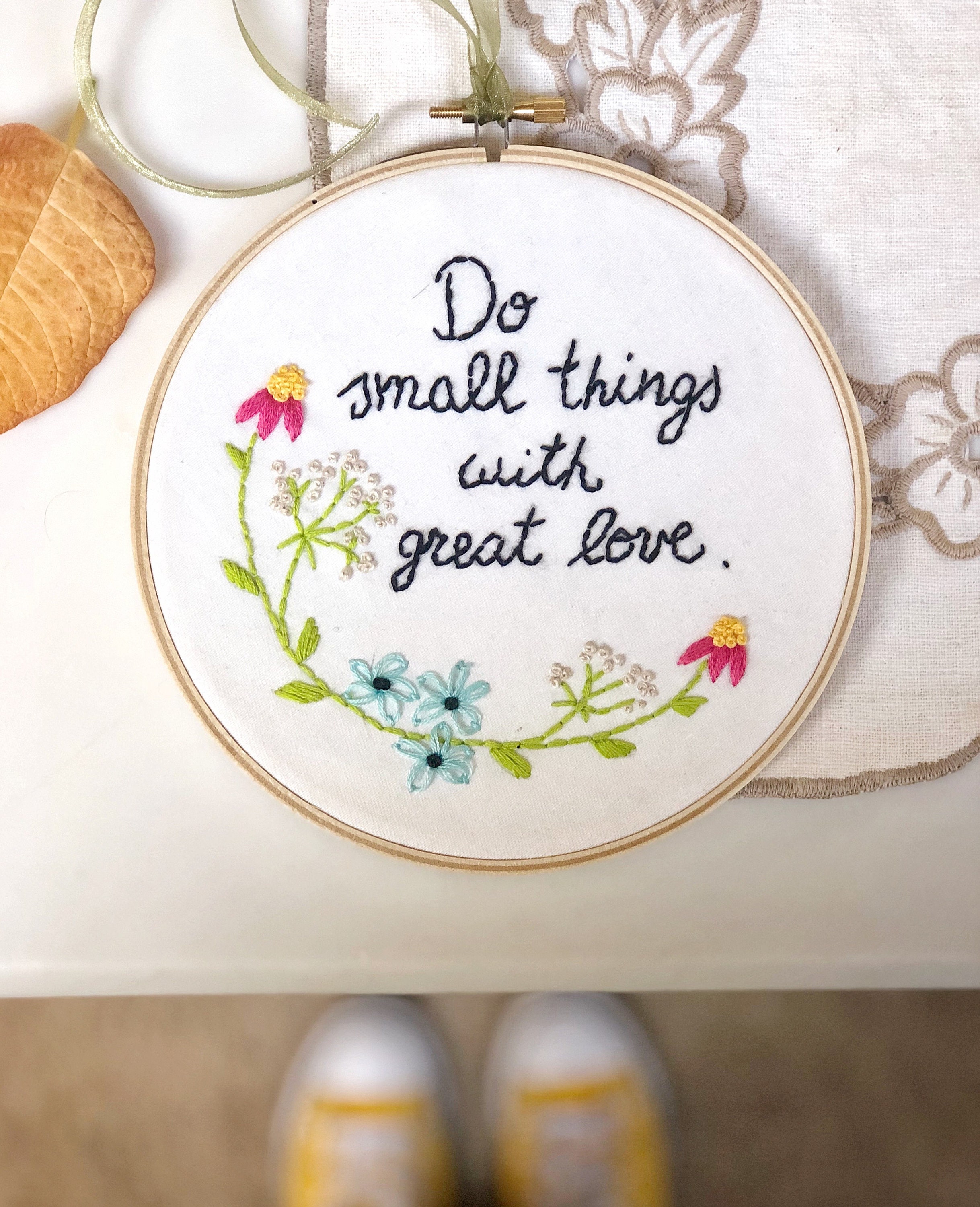 Inspirational quote embroidered hoop hoop art wall decor | Etsy