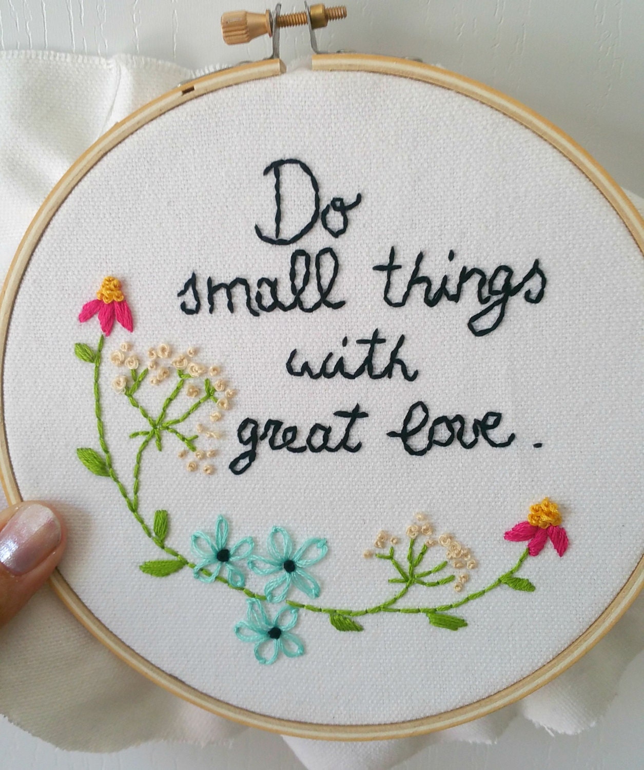 Inspirational quote embroidered hoop hoop art wall decor Etsy