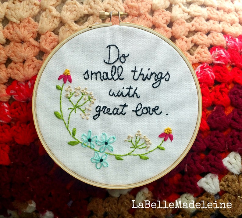 Inspirational Quote Embroidered Hoop Hoop Art Wall Decor Etsy