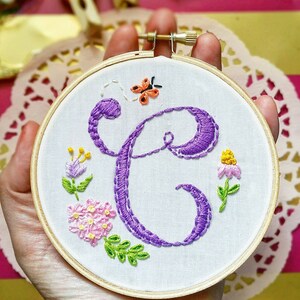 Monogram embroidery hoop, custom, hoop art, initials, 6 inches image 6