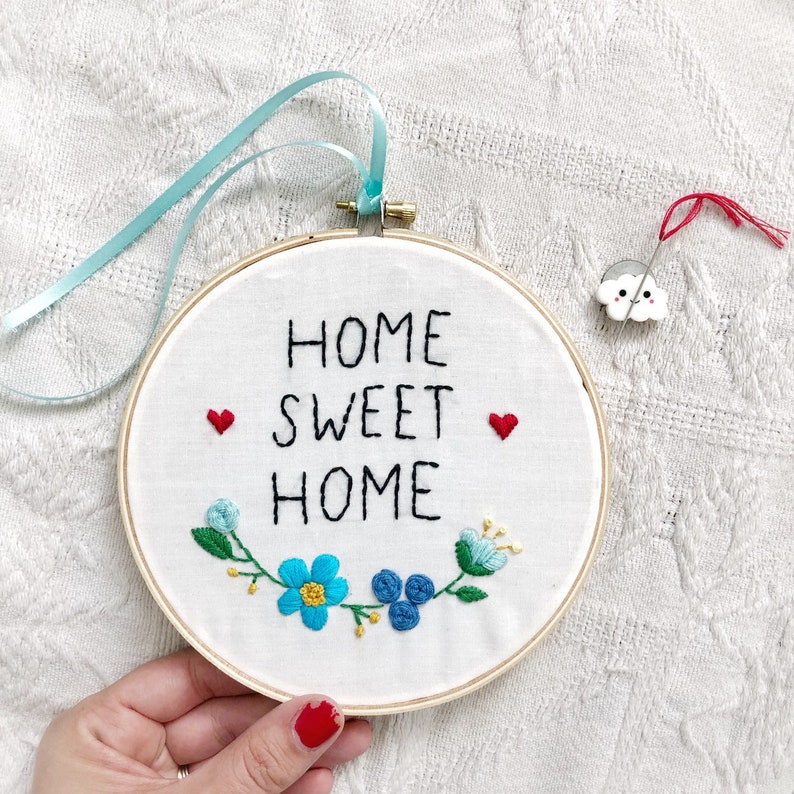 Home Sweet Home Embroidery Hoop