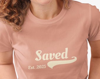 CUSTOM Saved Unisex Garment-Dyed T-Shirt | Christian, New Life Tshirt, Baptism