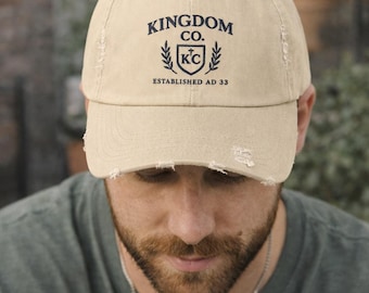 Kingdom Co. crest cap | distressed baseball hat, vintage logo