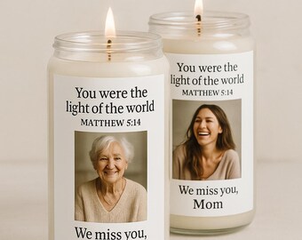 We Miss You Personalized Soy 13.75oz Candle, Loss of Loved One Gift