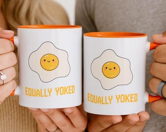 Set of 2 11oz Equally Yoked Marriage Mug