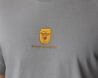 Embroidered Sweet Salvation Christian Unisex T-shirt, Comfort Colors, Religious Tee