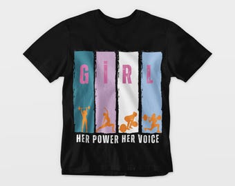 Su poder, su voz SVG PNG, entrenamiento de gimnasio, diseño de motivación (descarga digital)