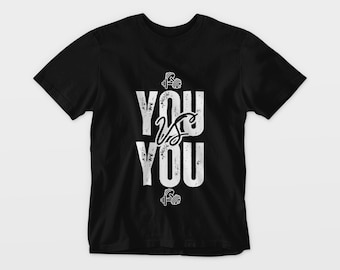 SVG de entrenamiento de gimnasio: Diseño "Tú contra ti" (descarga digital)