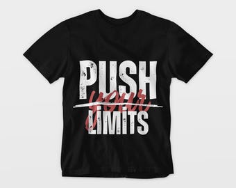 Tu límite de empuje PNG, entrenamiento físico SVG: Diseño motivacional (descarga digital)