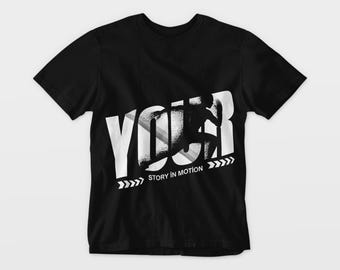 Paquete PNG SVG "Tu historia en movimiento": Diseño de camiseta motivacional, descarga digital