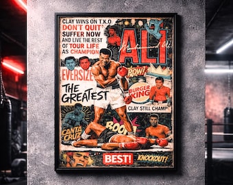 Muhammad Ali Vintage Boxningsaffisch | Det bästa sportkonsttrycket