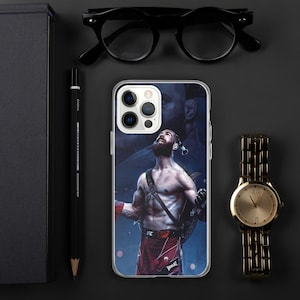 Jiri Prochazka iPhone-skal, genomskinligt fighter-telefonskal, MMA-telefonskal, UFC-inspirerat iPhone-skal, kampsportspresent, skyddande genomskinligt skal