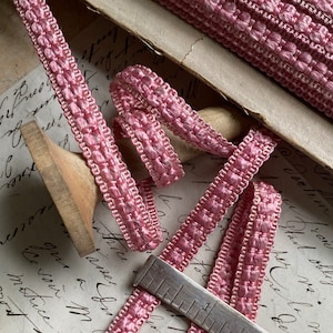 3/8&quot; Vintage French passementerie gimp trim braid DIY embellish costume reenactment sewing lampshade upholstery home decor pillow DIY frame