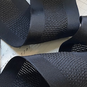 Nastro per cappello vintage intrecciato con bordo dritto da 2&quot; e rifinitura in grosgrain, eleganza senza tempo, stile paglietta, bombetta, Homburg, Porkpie, Fedora, cappellaio, modista, a righe