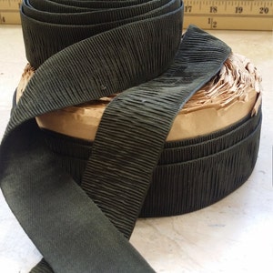 1"+ Olive/Forest Green Tubular unique Satin Ribbon Trim, Millinery, hatband hatter, ribbonworks, anything!!!