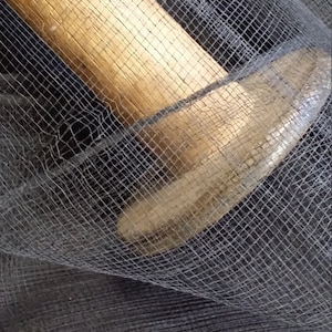 45&quot; wide Antique Vintage French Black Cotton Millinery fabric millinery supplies lining lightweight crinoline tarlatan stabilizer gauze