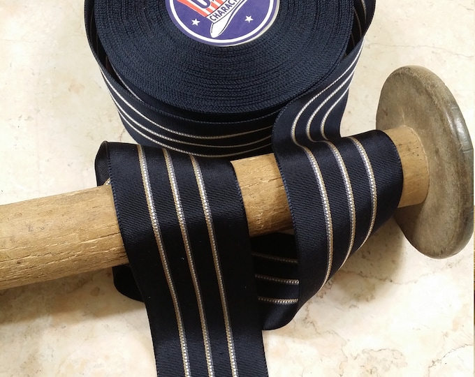 2 Straight Edge Woven Grosgrain Ribbon Stripes Vintage - Etsy