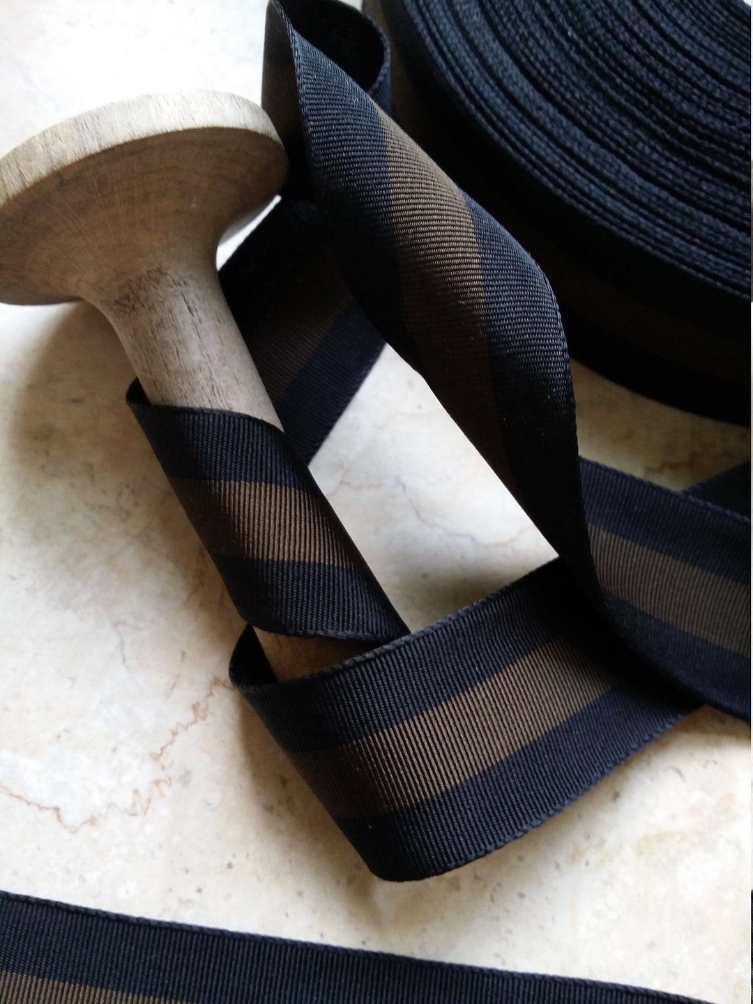 1" Straight Edge Woven Grosgrain Ribbon Hat Band Trim Vintage Elegant ...