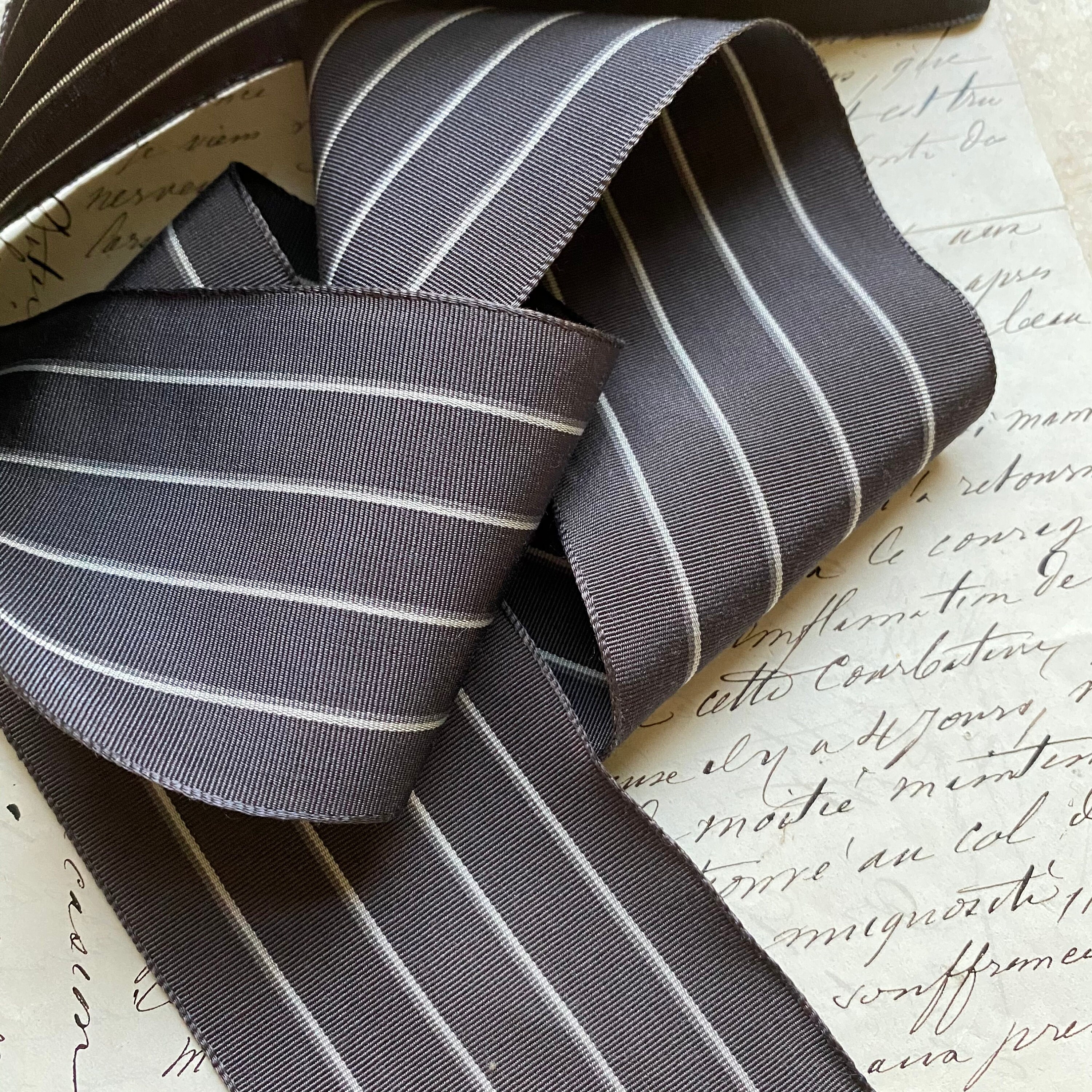 Silver Venetian Stripe Necktie Silver Venetian Stripe Necktie