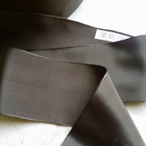 2.125" Straight Edge Woven Ribbon Vintage Ash Brown Grosgrain Millinery ...