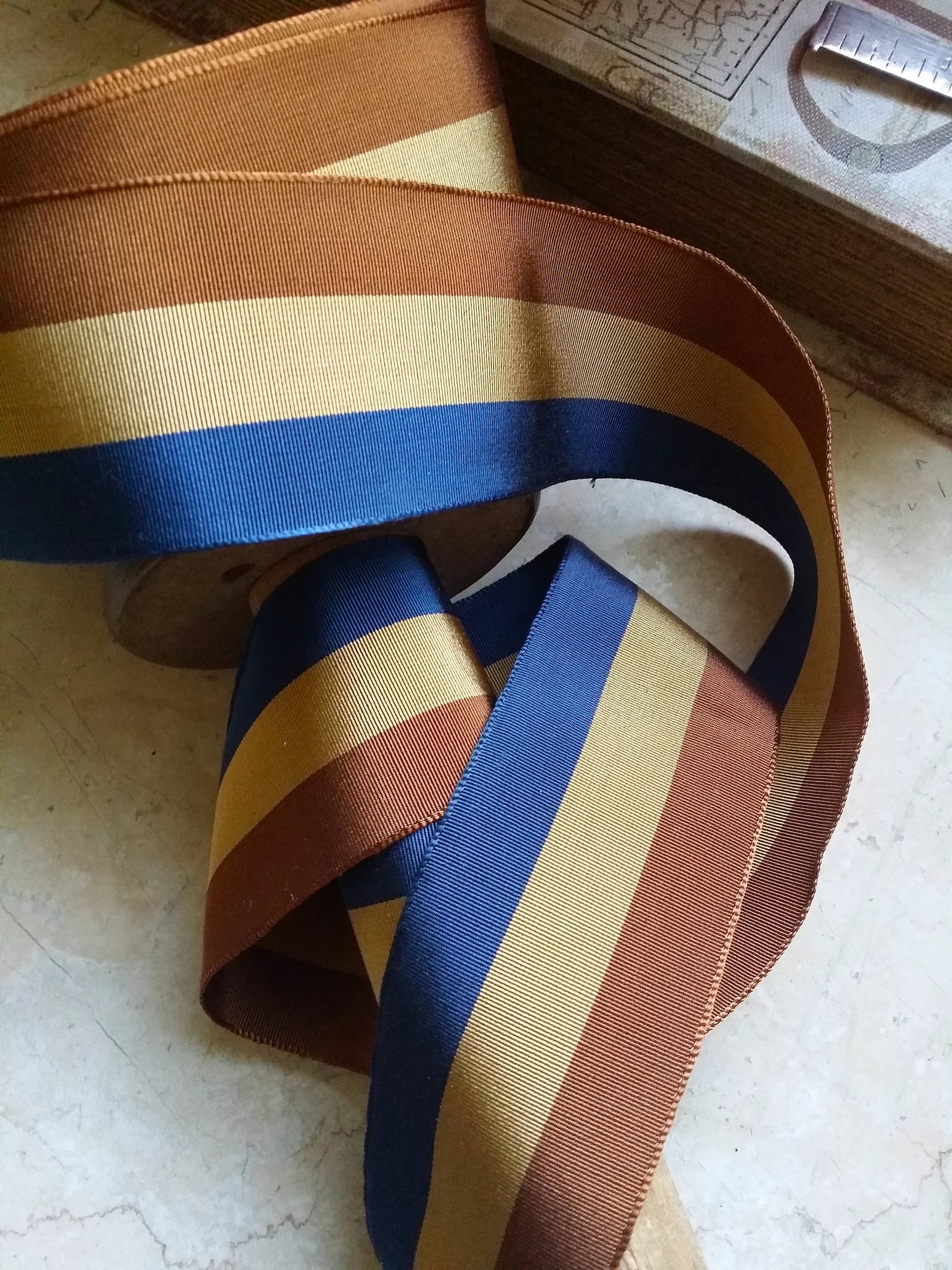 2 Straight Edge Woven Grosgrain Ribbon Stripes Vintage | Etsy