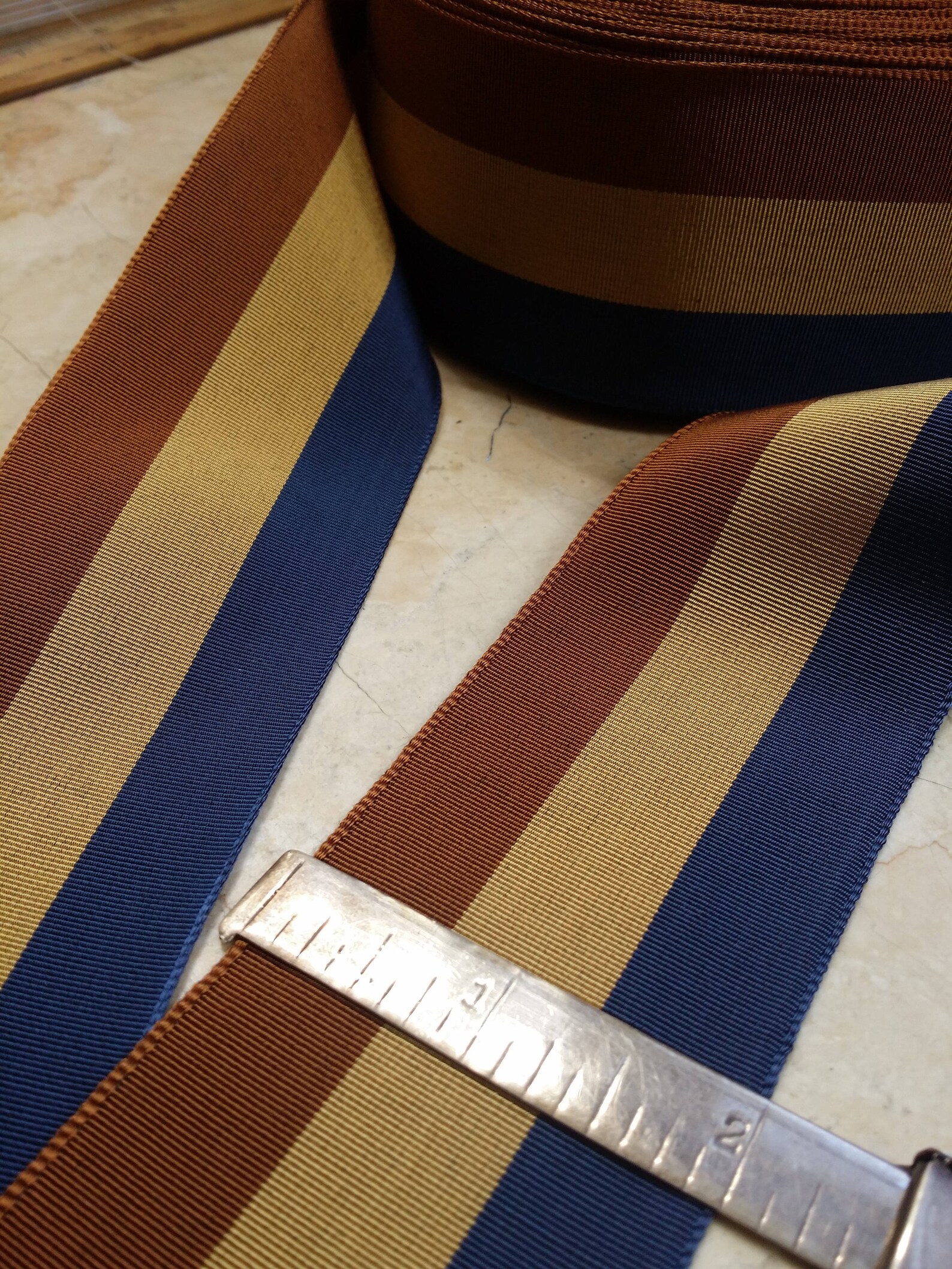 2 Straight Edge Woven Grosgrain Ribbon Stripes Vintage | Etsy