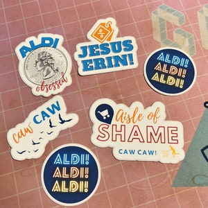 Aisle of Shame AL-DI Inspired Stickers, Die-cut Sticker Pack, Set Of 6