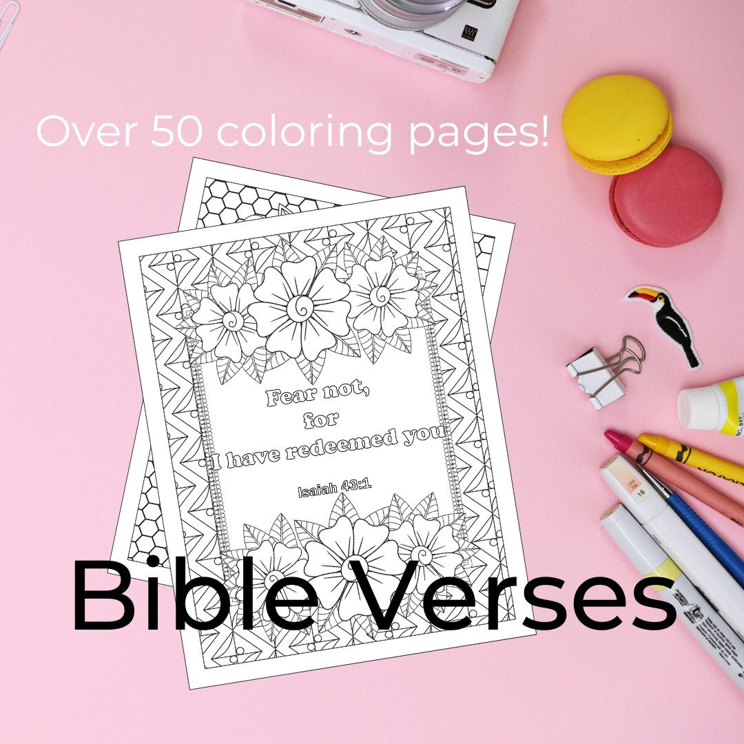 Bible Verse Coloring Pages for Adults & Kids | 50+ Printable & Procreate Christian Coloring Sheets