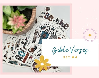 Bible Verses #4 Scripture and Inspirational Message Stickers, Motivational Christian Sticker Pack, Set Of 24, Die-Cut