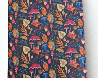 Autumn Faux Leather Book Cover - Adjustable Sleeve - Cozy Reader Gift