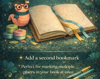Extra Ribbon Bookmark Add-On, Second Ribbon for Faux Leather Book Cover