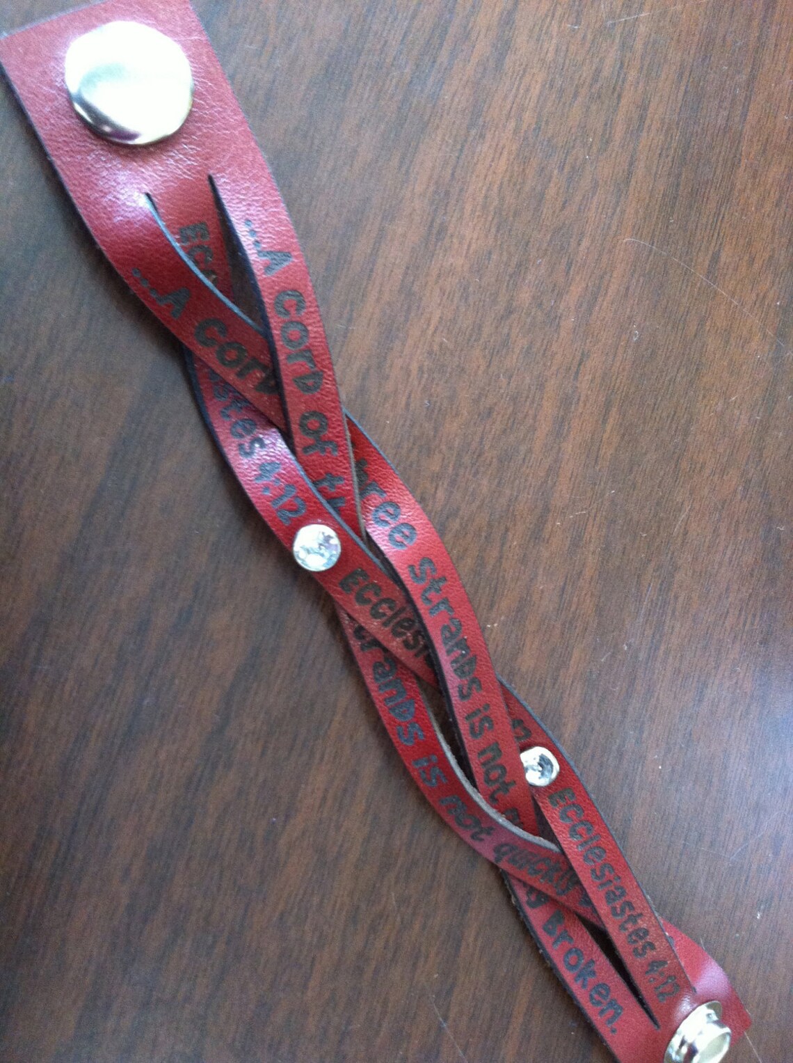 Custom Leather Bracelet w/ Rhinestones Great Baby Shower Etsy