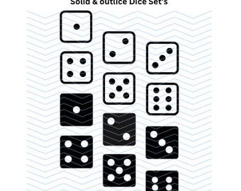 Dice Faces Set's Transparent, svg png jpg pdf  vector graphic design cut print dye sub laser engrave digital files download commercial use