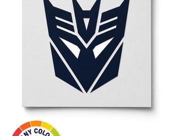 Transformers Decepticons Logo Decal , Many Sizes & Colors, Large Graphics Waterproof Car Truck Vinyl Sticker Trailer Ford Chevy Dodge Toyota