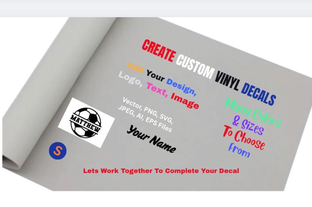 Create Custom Vinyl Decals, Make Your Own Personalized Decal, Choose ...