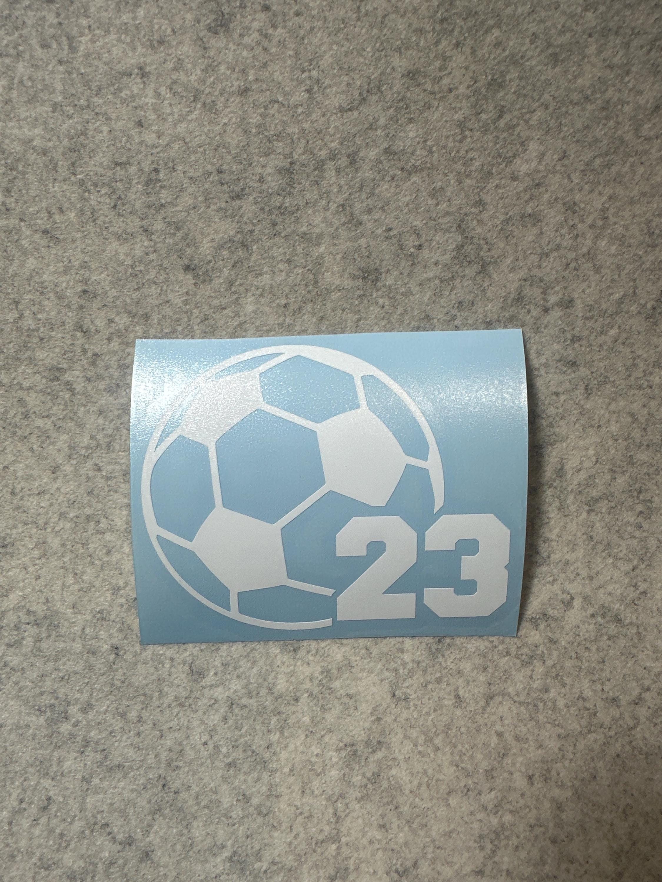 Personalized Soccer Ball # Decal Sticker, Many Colors & Sizes to Choose ...