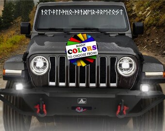 Not All Who Wander Are Lost Viking Futhark Runes Decal, Many Sizes & Colors, Large Graphic Waterproof Truck RV Camper Vinyl Sticker Trailer
