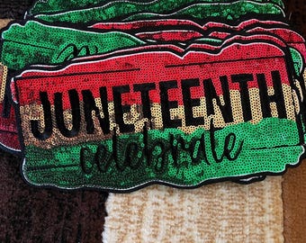 Juneteenth iron on patches